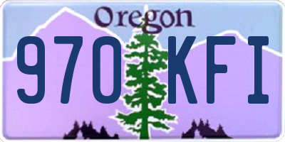 OR license plate 970KFI