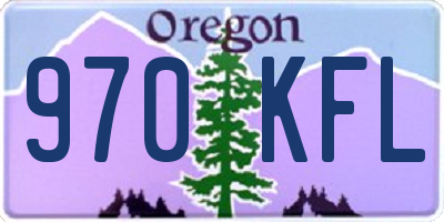 OR license plate 970KFL