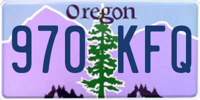 OR license plate 970KFQ