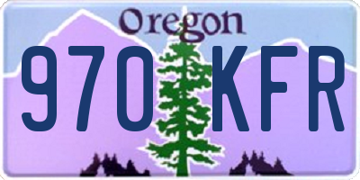 OR license plate 970KFR