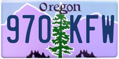 OR license plate 970KFW