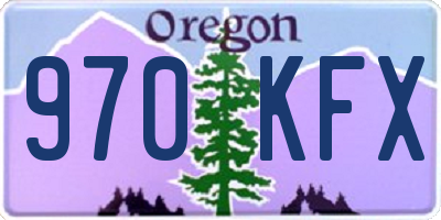OR license plate 970KFX
