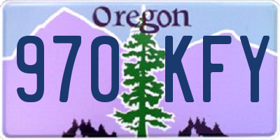OR license plate 970KFY