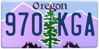 OR license plate 970KGA