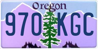 OR license plate 970KGC