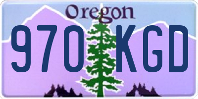 OR license plate 970KGD