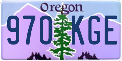 OR license plate 970KGE