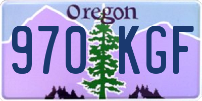 OR license plate 970KGF