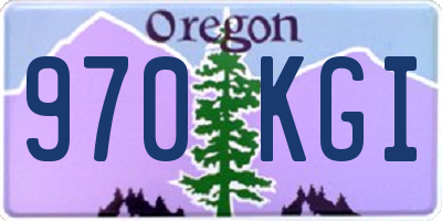 OR license plate 970KGI