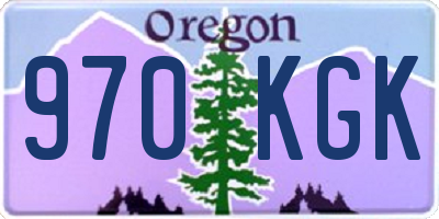 OR license plate 970KGK