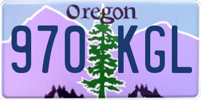 OR license plate 970KGL