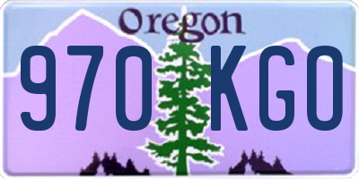 OR license plate 970KGO
