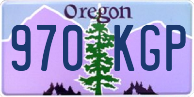 OR license plate 970KGP