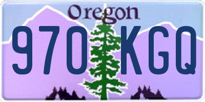OR license plate 970KGQ