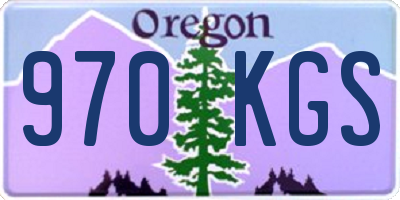 OR license plate 970KGS