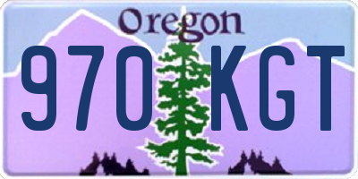 OR license plate 970KGT
