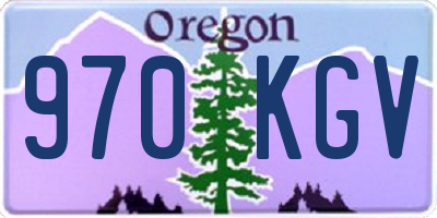 OR license plate 970KGV