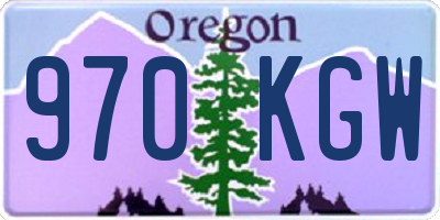 OR license plate 970KGW