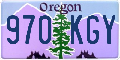 OR license plate 970KGY