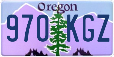 OR license plate 970KGZ