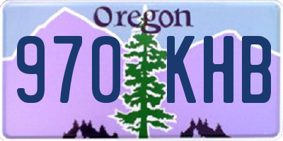 OR license plate 970KHB