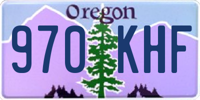 OR license plate 970KHF