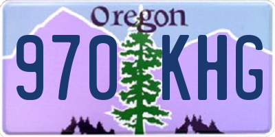 OR license plate 970KHG