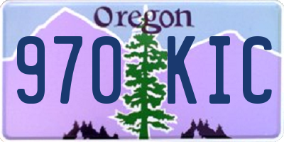 OR license plate 970KIC