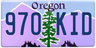 OR license plate 970KID