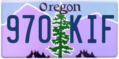 OR license plate 970KIF