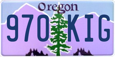OR license plate 970KIG