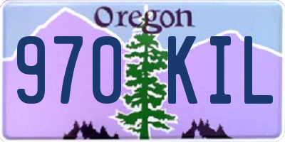 OR license plate 970KIL
