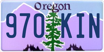 OR license plate 970KIN