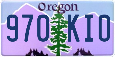 OR license plate 970KIO