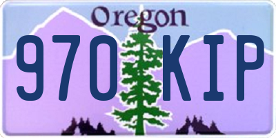 OR license plate 970KIP