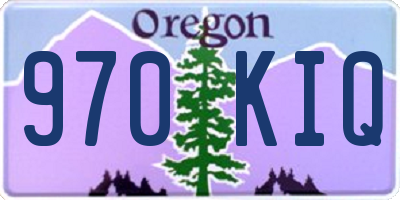 OR license plate 970KIQ