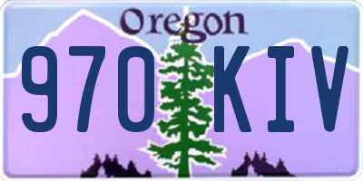 OR license plate 970KIV