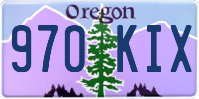 OR license plate 970KIX