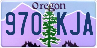 OR license plate 970KJA