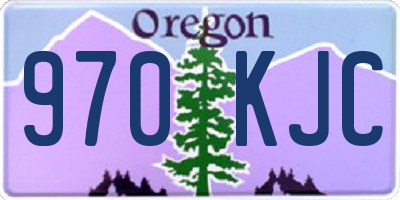 OR license plate 970KJC