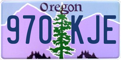 OR license plate 970KJE