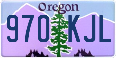 OR license plate 970KJL