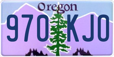 OR license plate 970KJO
