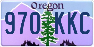 OR license plate 970KKC