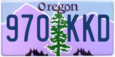 OR license plate 970KKD