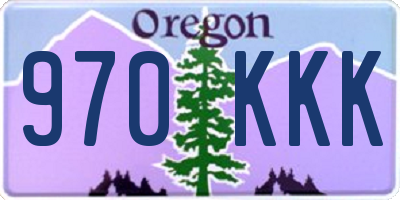OR license plate 970KKK