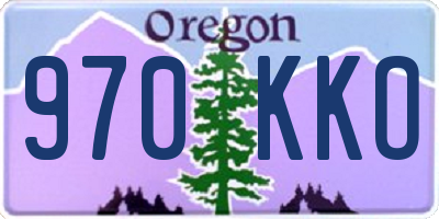 OR license plate 970KKO
