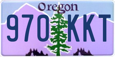 OR license plate 970KKT