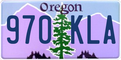 OR license plate 970KLA