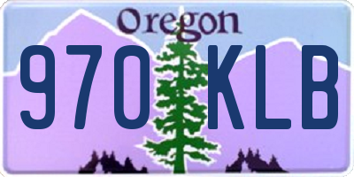 OR license plate 970KLB